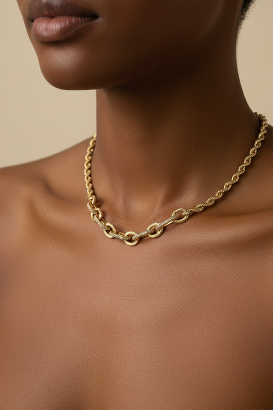 Gold chain necklace 