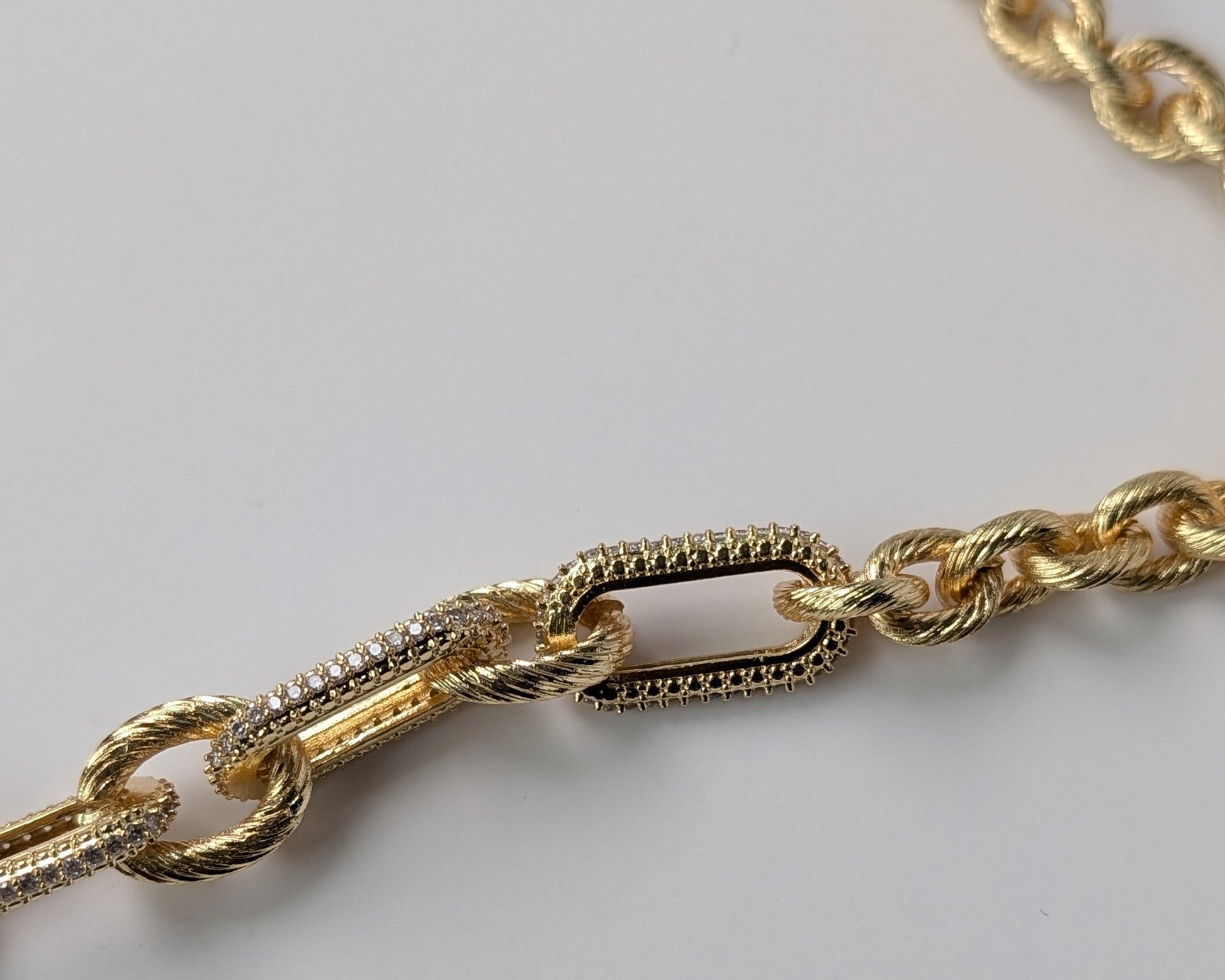 Close-up of a gold chain 