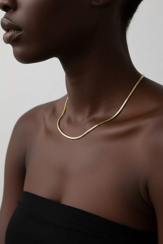 Gold chain necklace